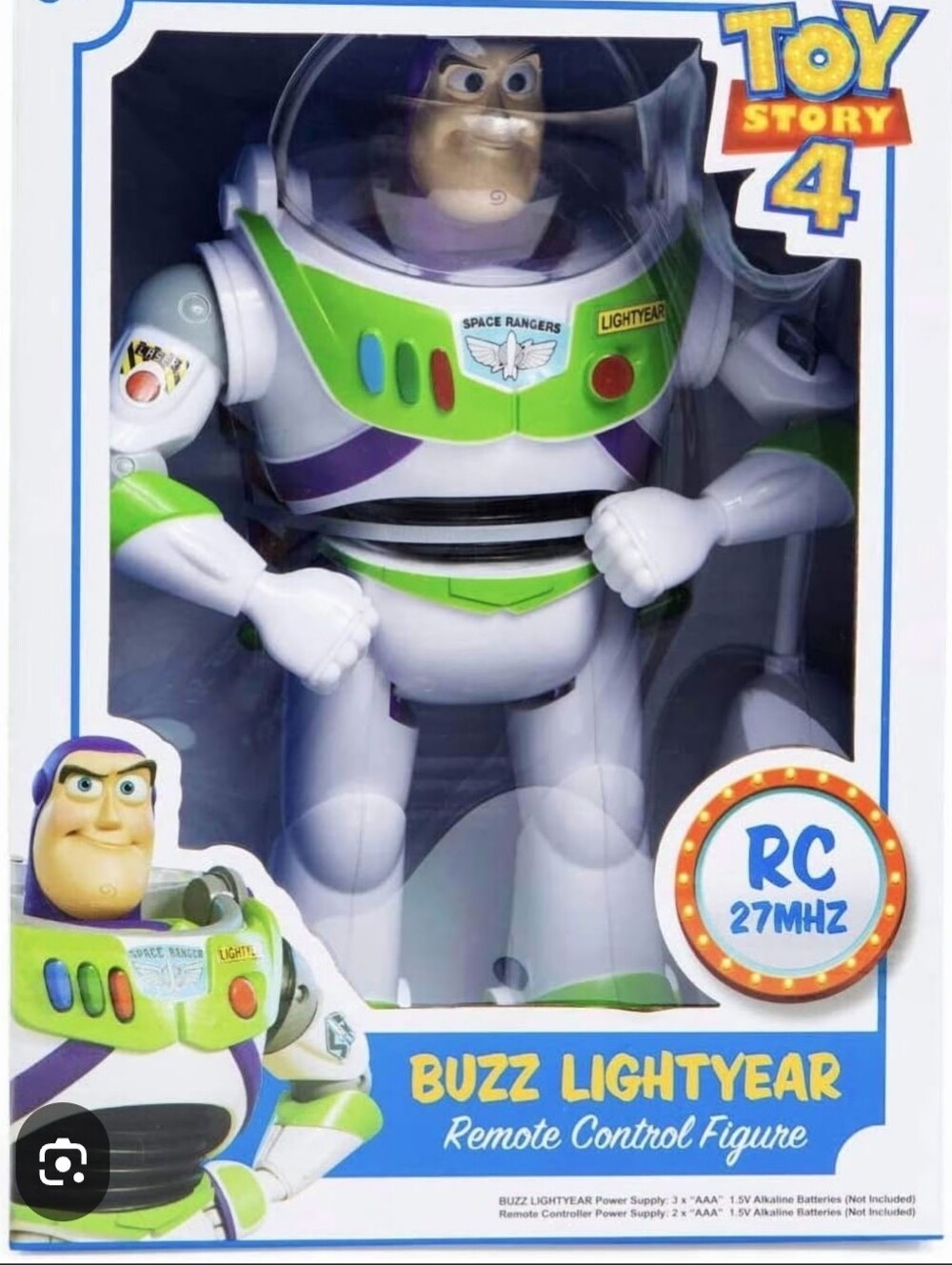 Buzz Lightyear Remote Control Figure - White & Green